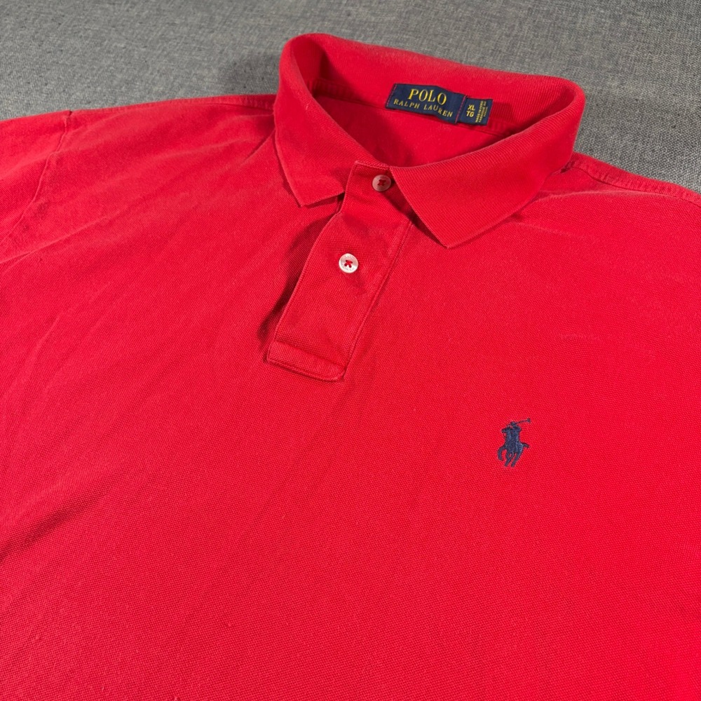 Polo Ralph Lauren Polo Shirt Mens XL Red Pima Cotton Stretch Short Sleeve Pony